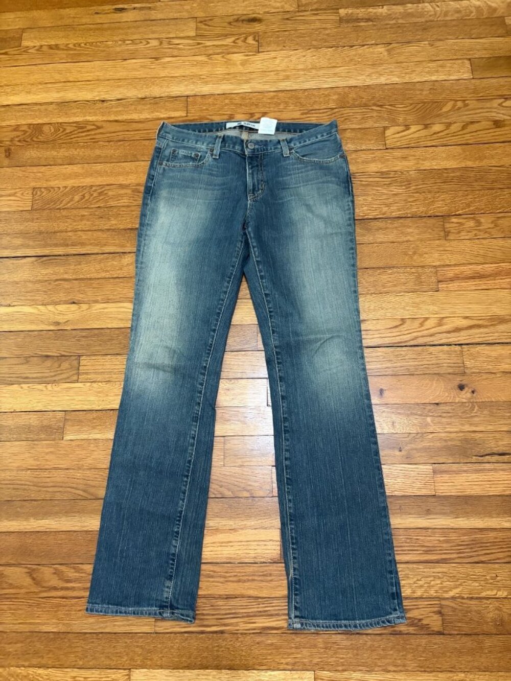 Gap Womens Slim Fit Straight Jeans Size 8 Blue Dark Stretch Cotton Denim 32x32